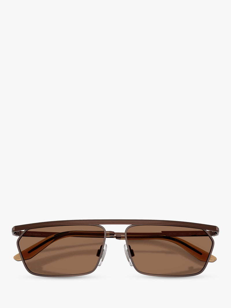 Dolce & Gabbana rectangular sunglasses matte brown metal frame - British product