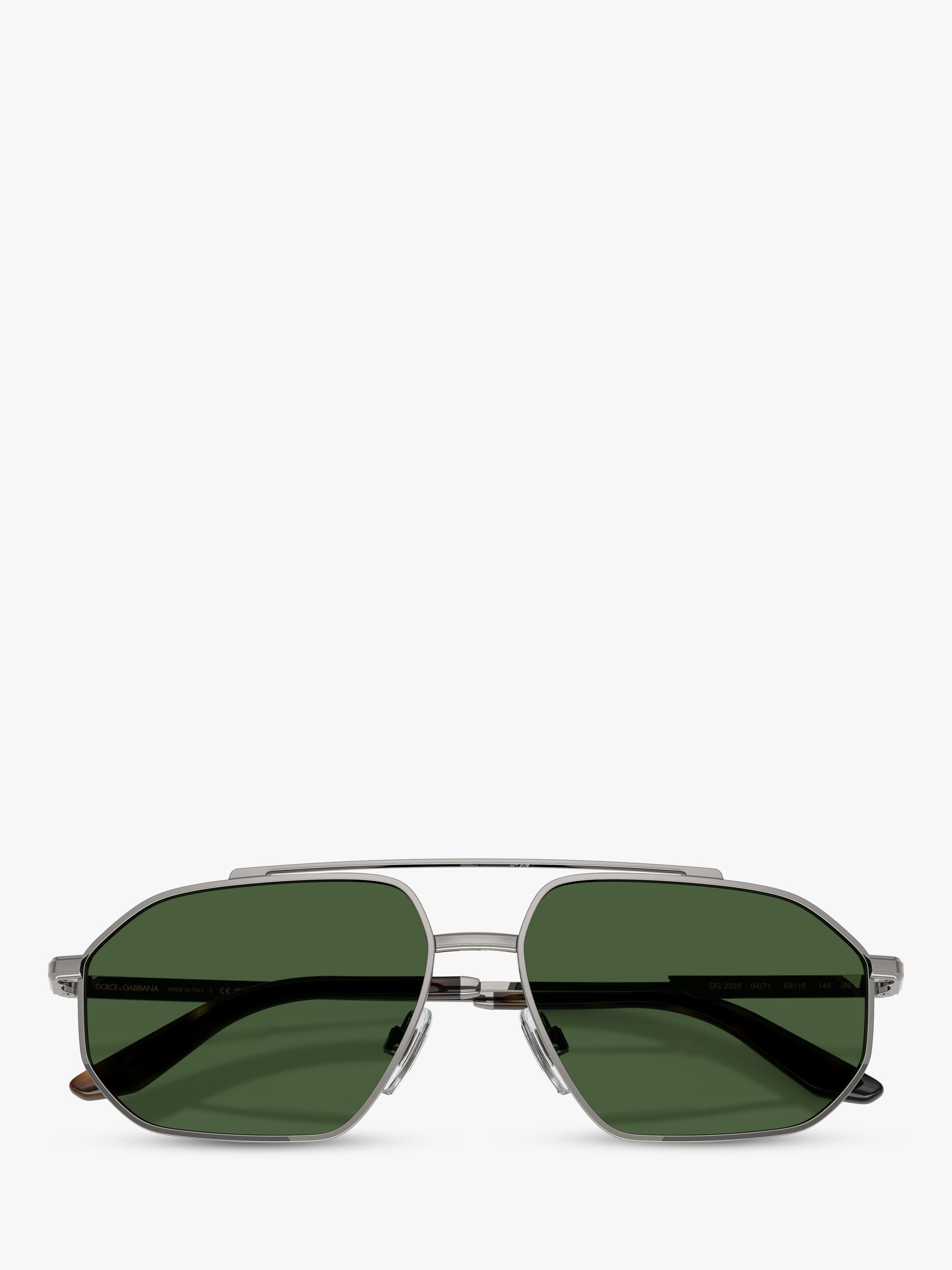 Dolce & Gabbana aviator sunglasses grey metal (British brand)