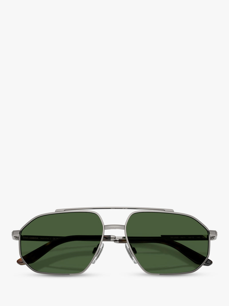 Dolce & Gabbana aviator sunglasses grey metal (British brand)