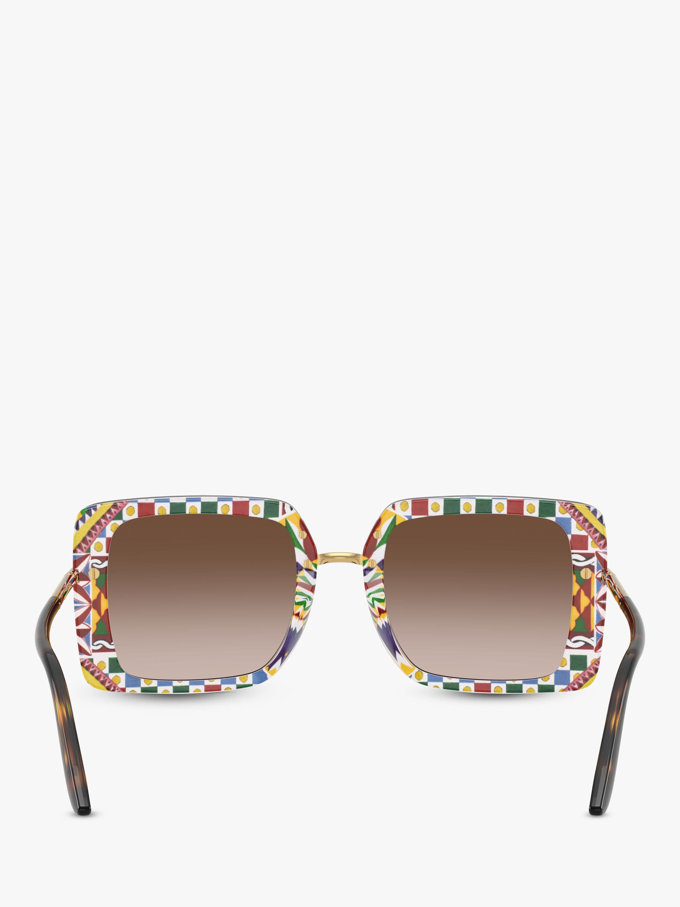 Dolce & Gabbana square sunglasses brown frame gradient lenses - British product