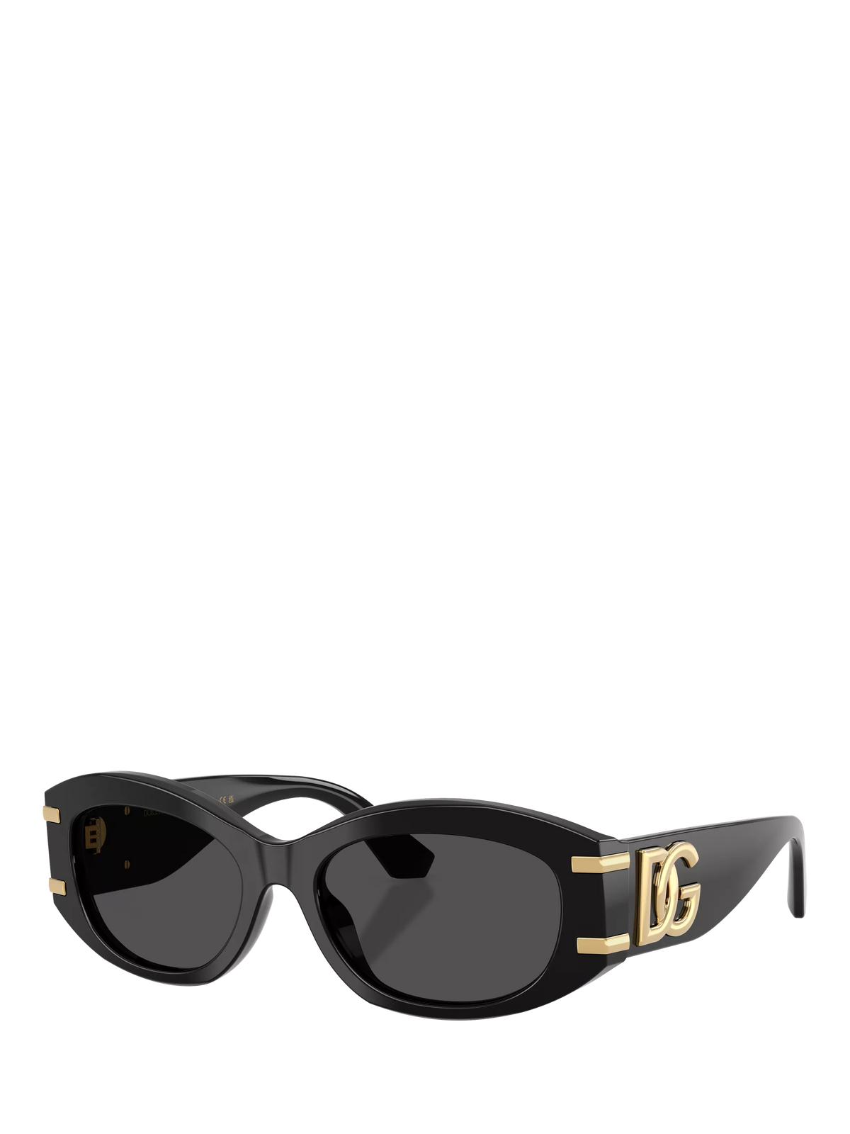 Dolce & Gabbana oval sunglasses 55mm black grey, imported from the UK