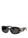 Dolce & Gabbana oval sunglasses 55mm black grey, imported from the UK