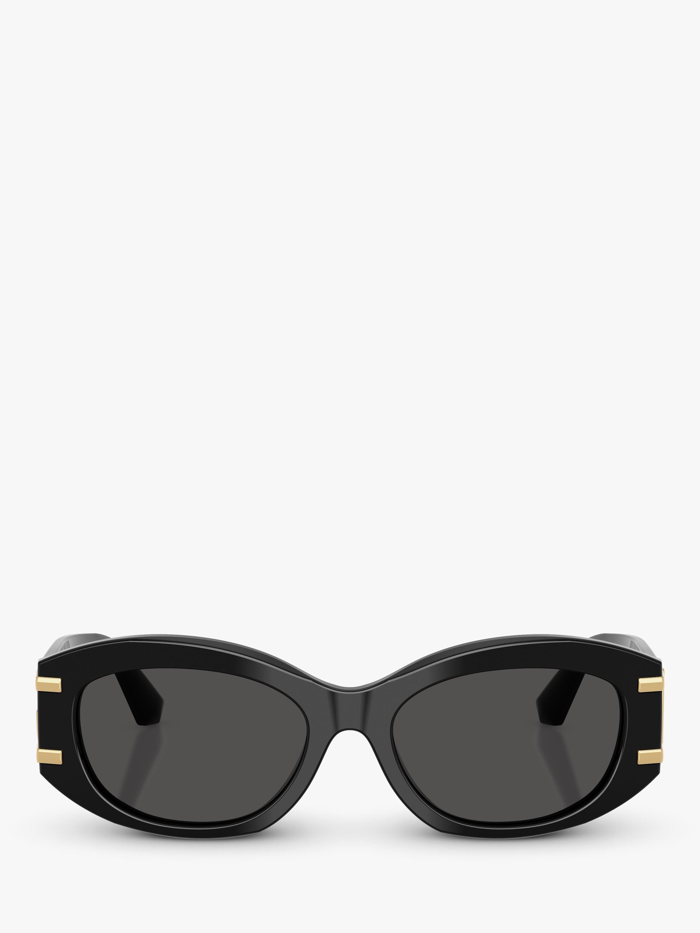 Dolce & Gabbana oval sunglasses 55mm black grey, imported from the UK