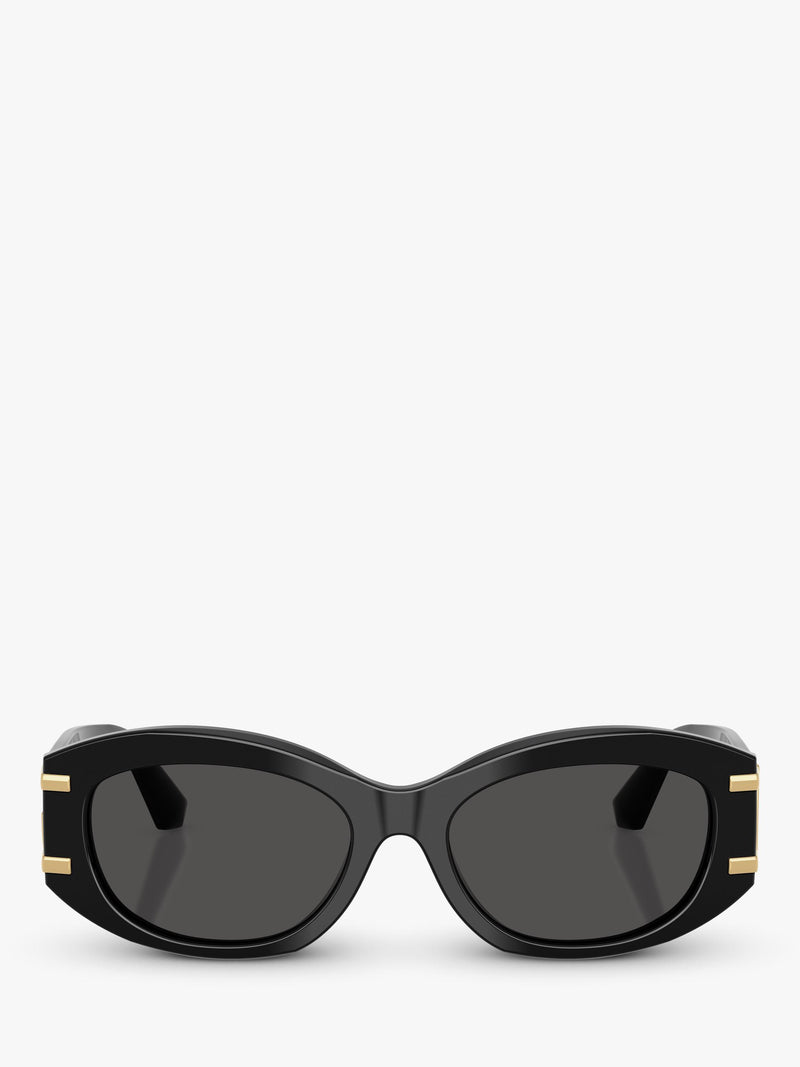 Dolce & Gabbana oval sunglasses 55mm black grey, imported from the UK
