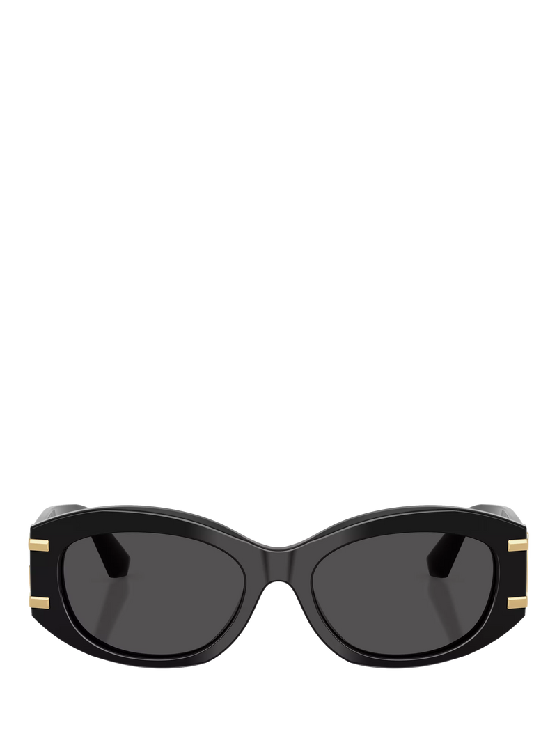 Dolce & Gabbana oval sunglasses 55mm black grey, imported from the UK