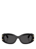 Dolce & Gabbana oval sunglasses 55mm black grey, imported from the UK