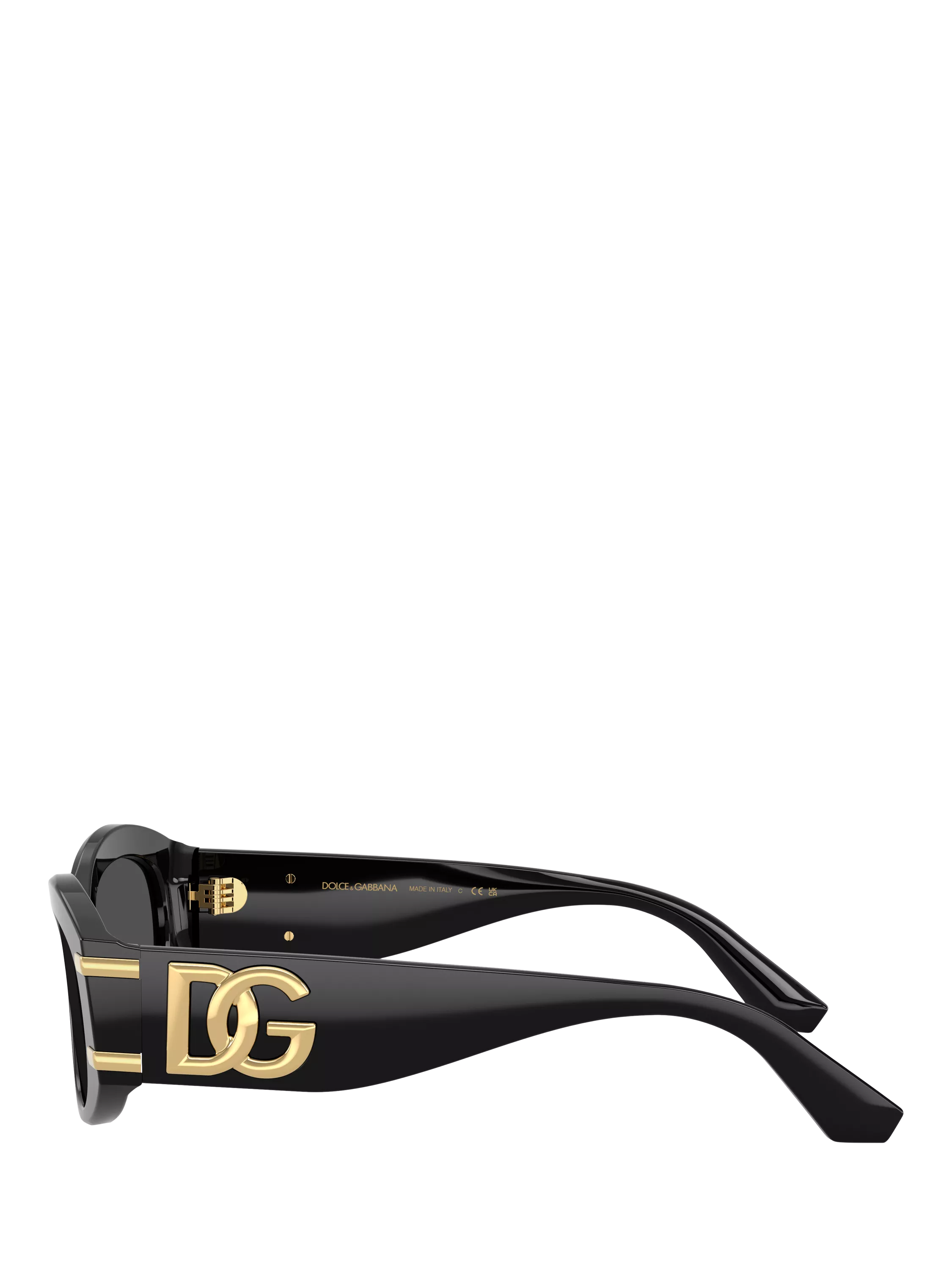 Dolce & Gabbana oval sunglasses 55mm black grey, imported from the UK