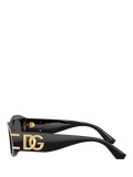 Dolce & Gabbana oval sunglasses 55mm black grey, imported from the UK