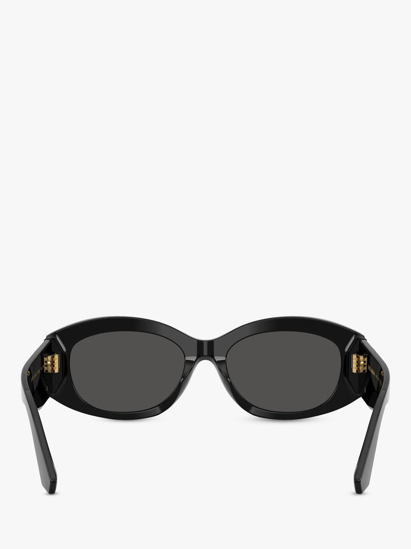 Dolce & Gabbana oval sunglasses 55mm black grey, imported from the UK