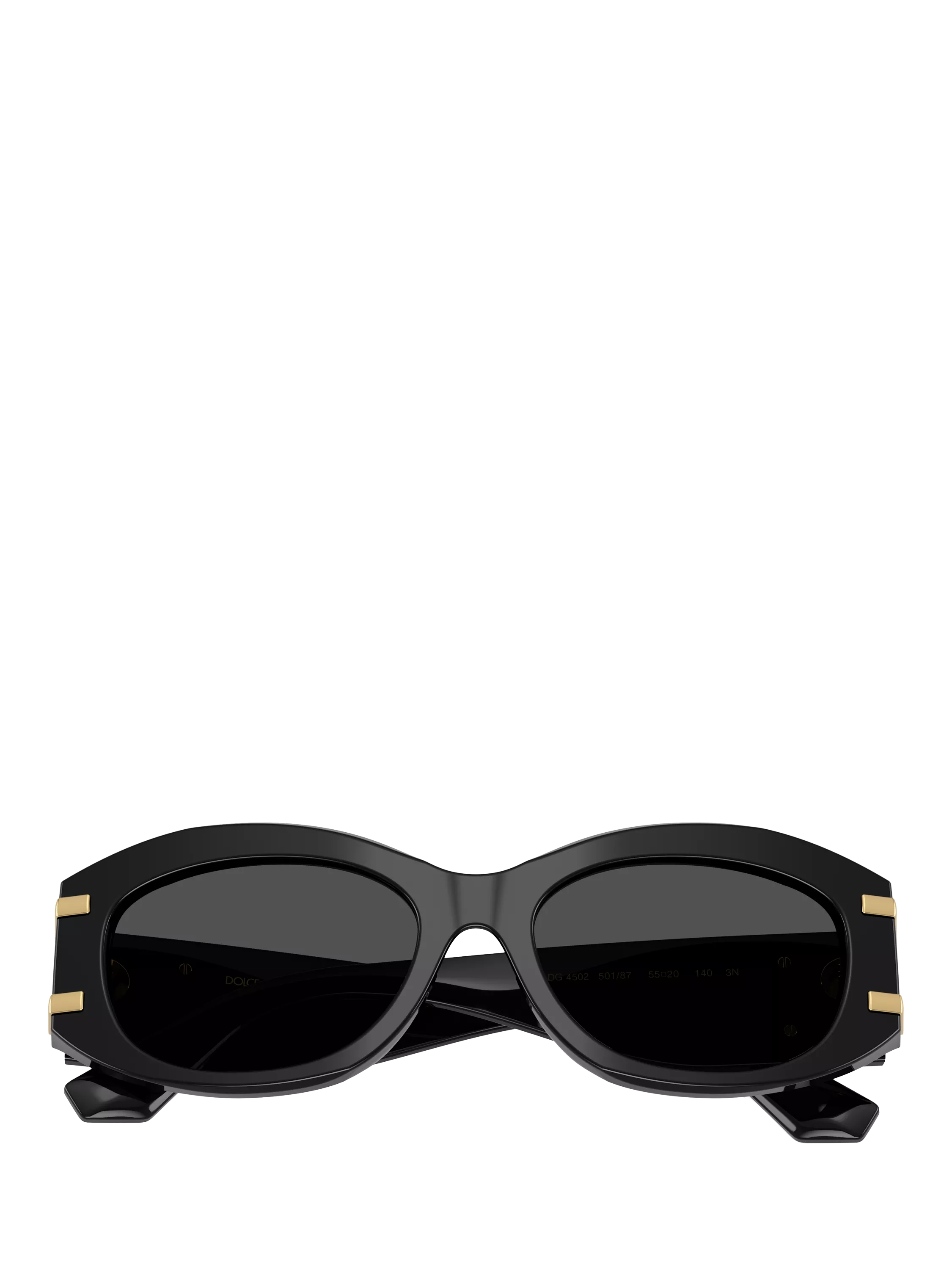 Dolce & Gabbana oval sunglasses 55mm black grey, imported from the UK