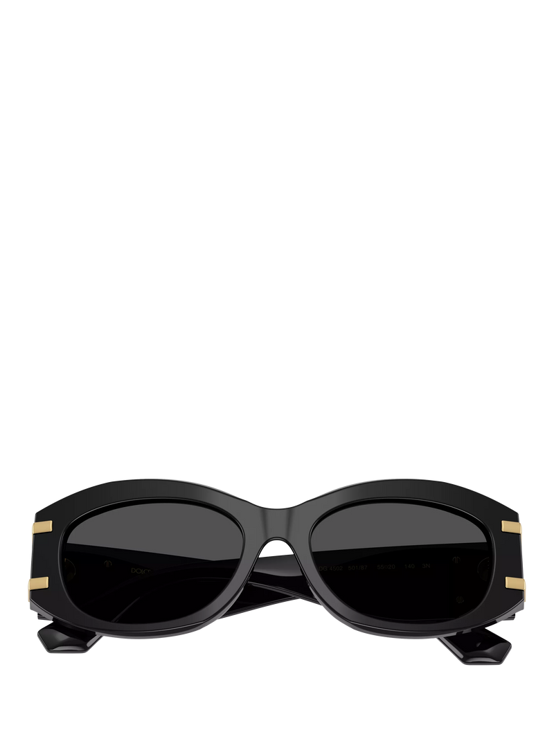 Dolce & Gabbana oval sunglasses 55mm black grey, imported from the UK