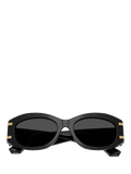 Dolce & Gabbana oval sunglasses 55mm black grey, imported from the UK