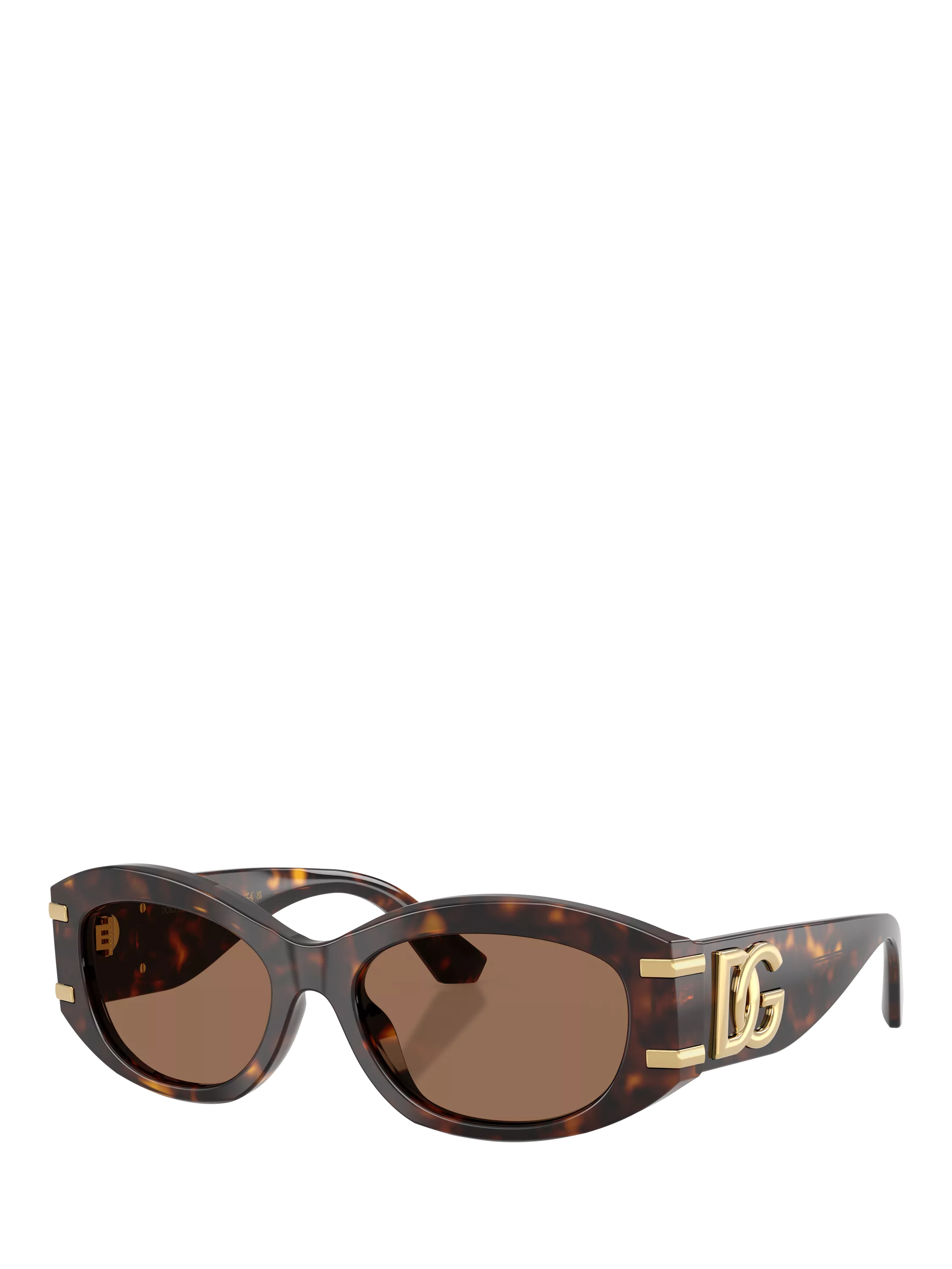 Dolce & Gabbana oval sunglasses Havana/Brown polyamide lenses, UK version