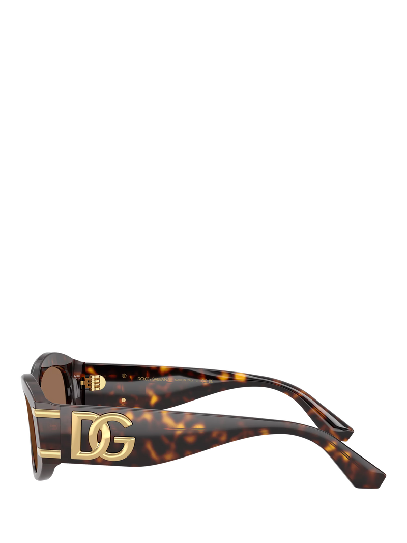 Dolce & Gabbana oval sunglasses Havana/Brown polyamide lenses, UK version