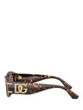 Dolce & Gabbana oval sunglasses Havana/Brown polyamide lenses, UK version