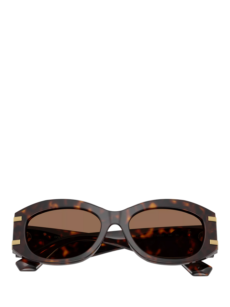 Dolce & Gabbana oval sunglasses Havana/Brown polyamide lenses, UK version
