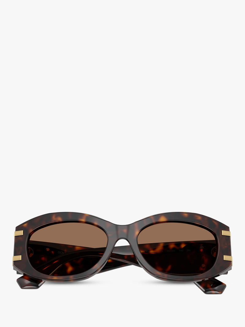Dolce & Gabbana oval sunglasses Havana/Brown polyamide lenses, UK version