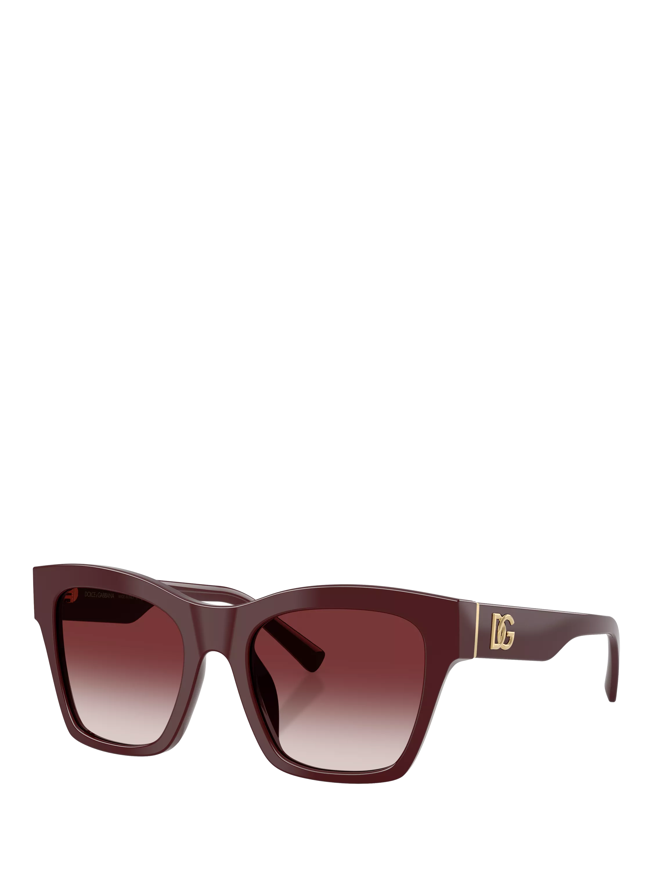 Dolce & Gabbana square sunglasses bordeaux/red gradient 53mm, imported from the UK