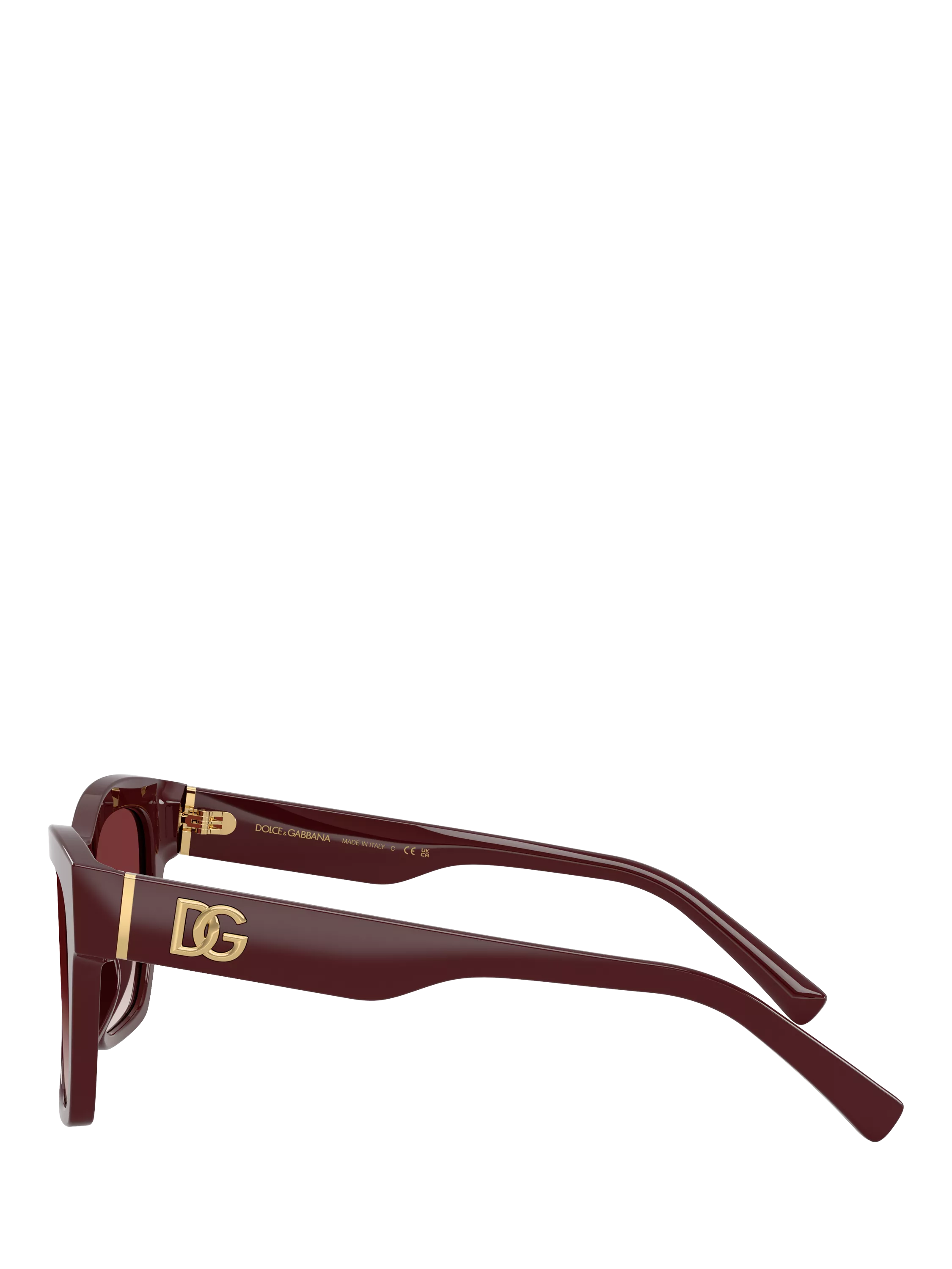 Dolce & Gabbana square sunglasses bordeaux/red gradient 53mm, imported from the UK