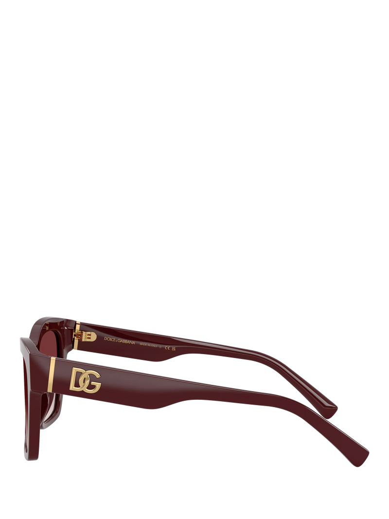 Dolce & Gabbana square sunglasses bordeaux/red gradient 53mm, imported from the UK