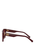 Dolce & Gabbana square sunglasses bordeaux/red gradient 53mm, imported from the UK