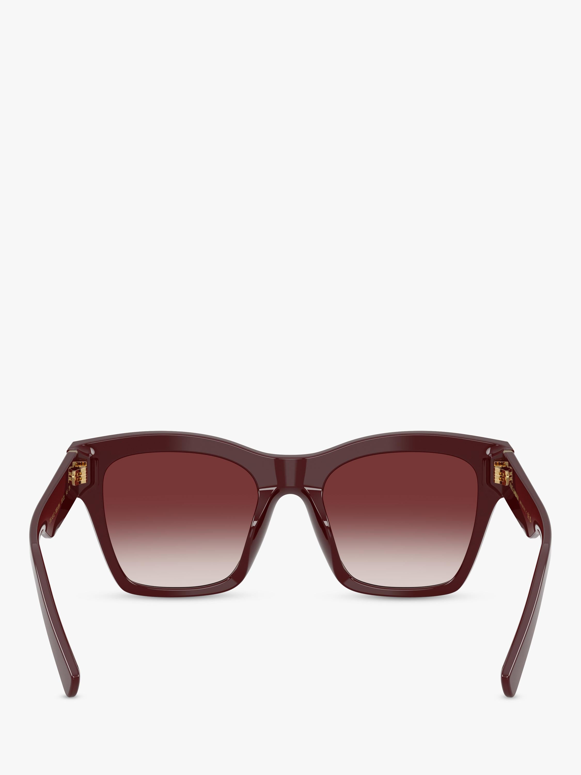Dolce & Gabbana square sunglasses bordeaux/red gradient 53mm, imported from the UK