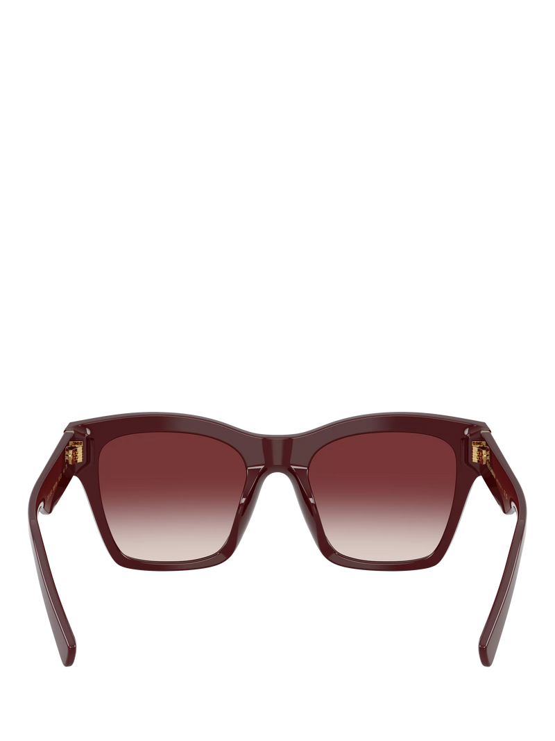 Dolce & Gabbana square sunglasses bordeaux/red gradient 53mm, imported from the UK
