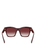 Dolce & Gabbana square sunglasses bordeaux/red gradient 53mm, imported from the UK