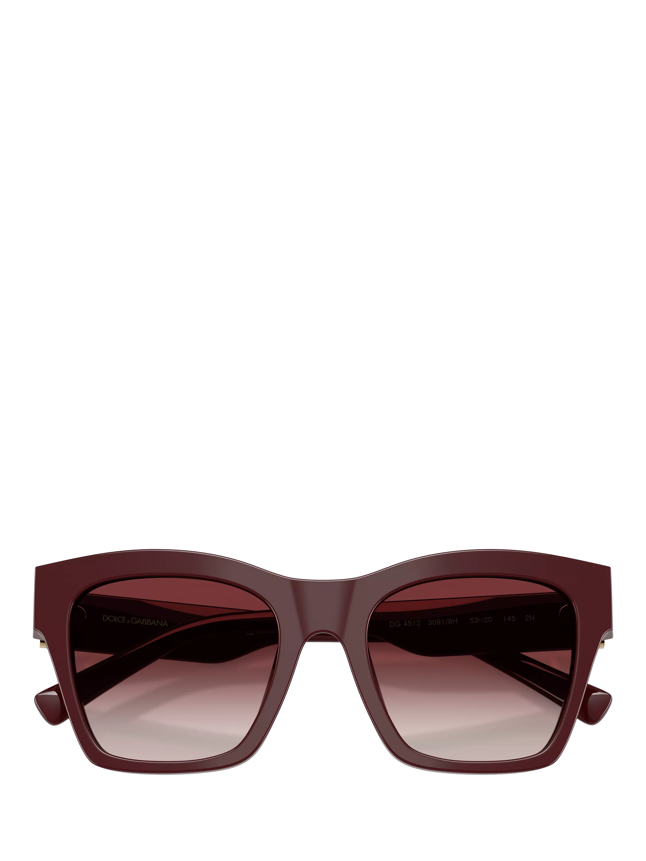 Dolce & Gabbana square sunglasses bordeaux/red gradient 53mm, imported from the UK