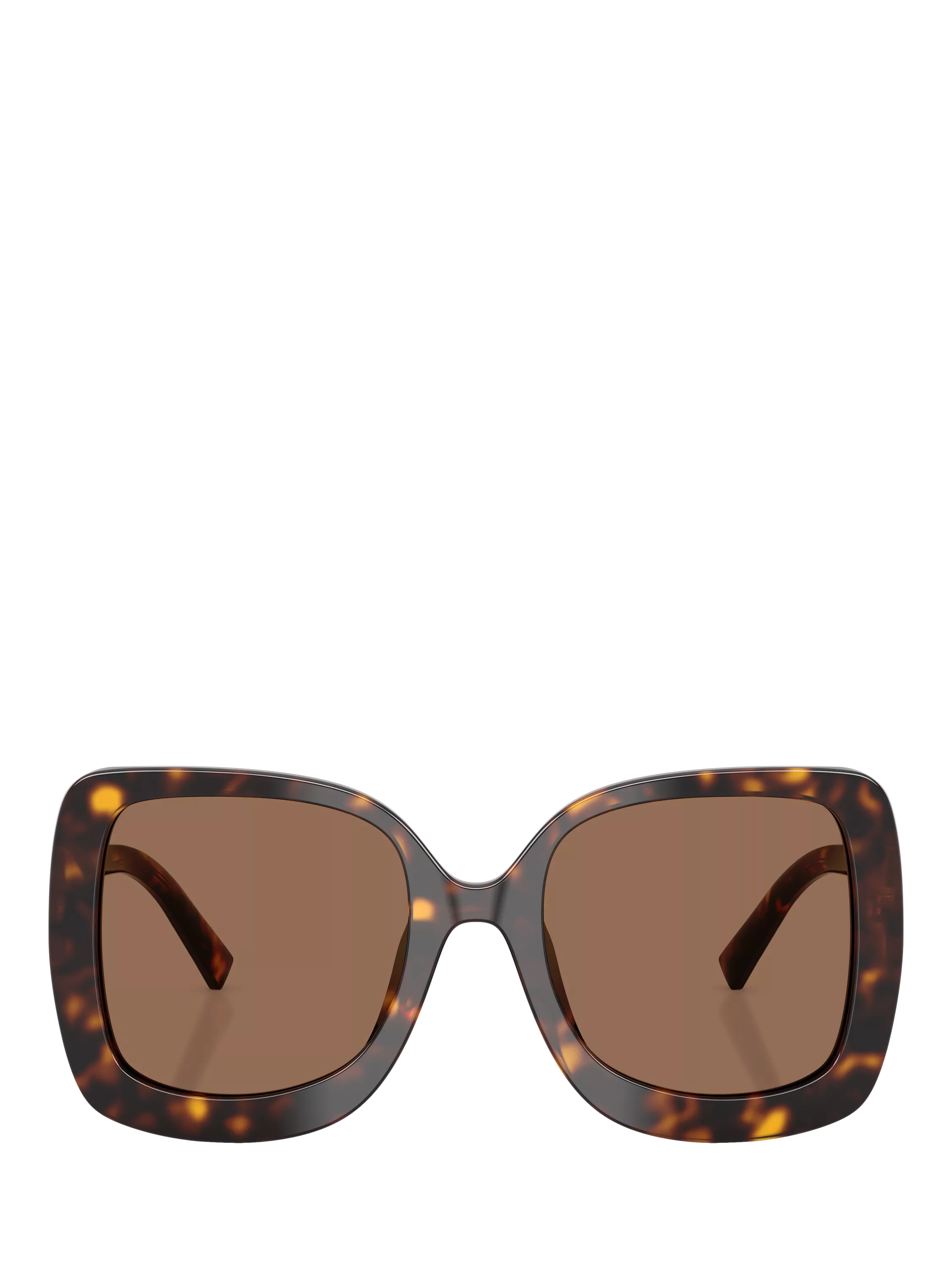 Dolce & Gabbana women's square sunglasses Havana/Brown 55mm (British brand)