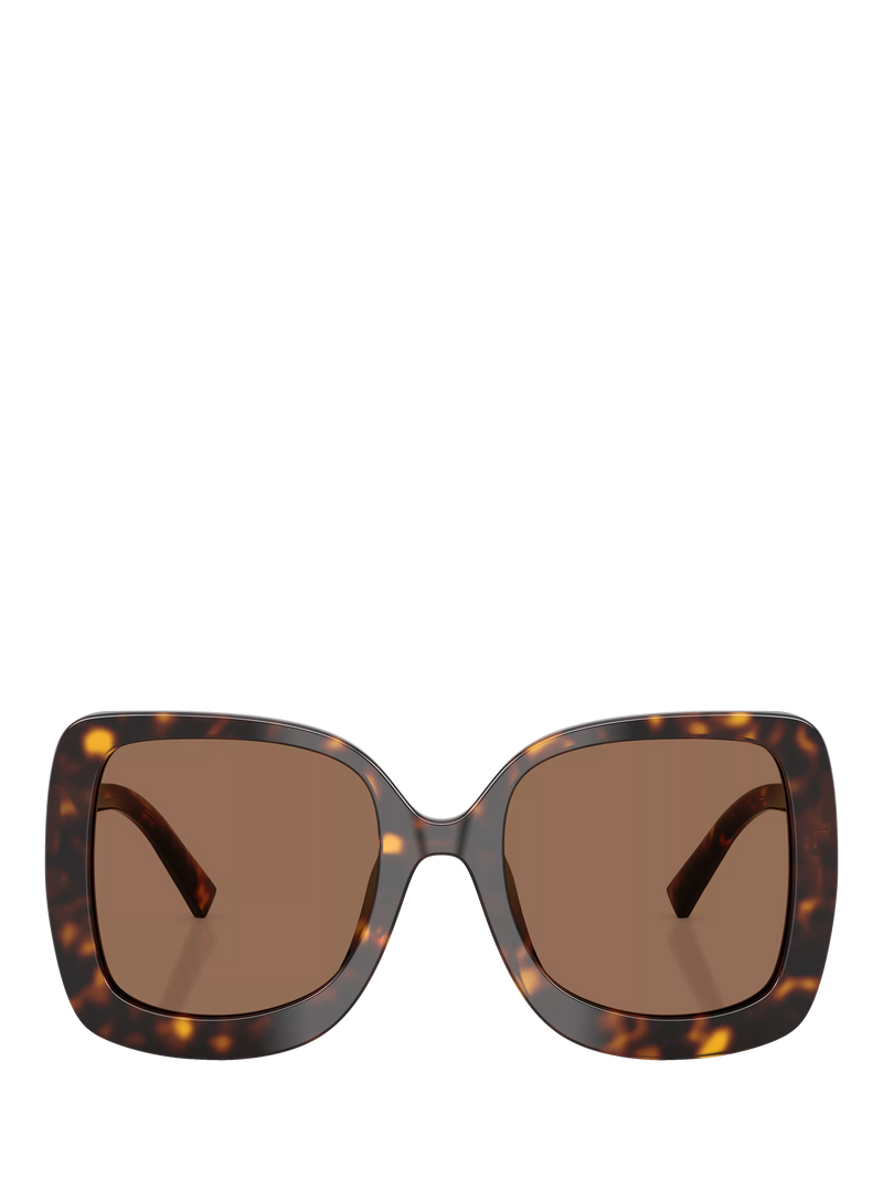 Dolce & Gabbana women's square sunglasses Havana/Brown 55mm (British brand)