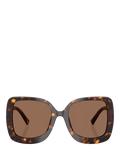 Dolce & Gabbana women's square sunglasses Havana/Brown 55mm (British brand)