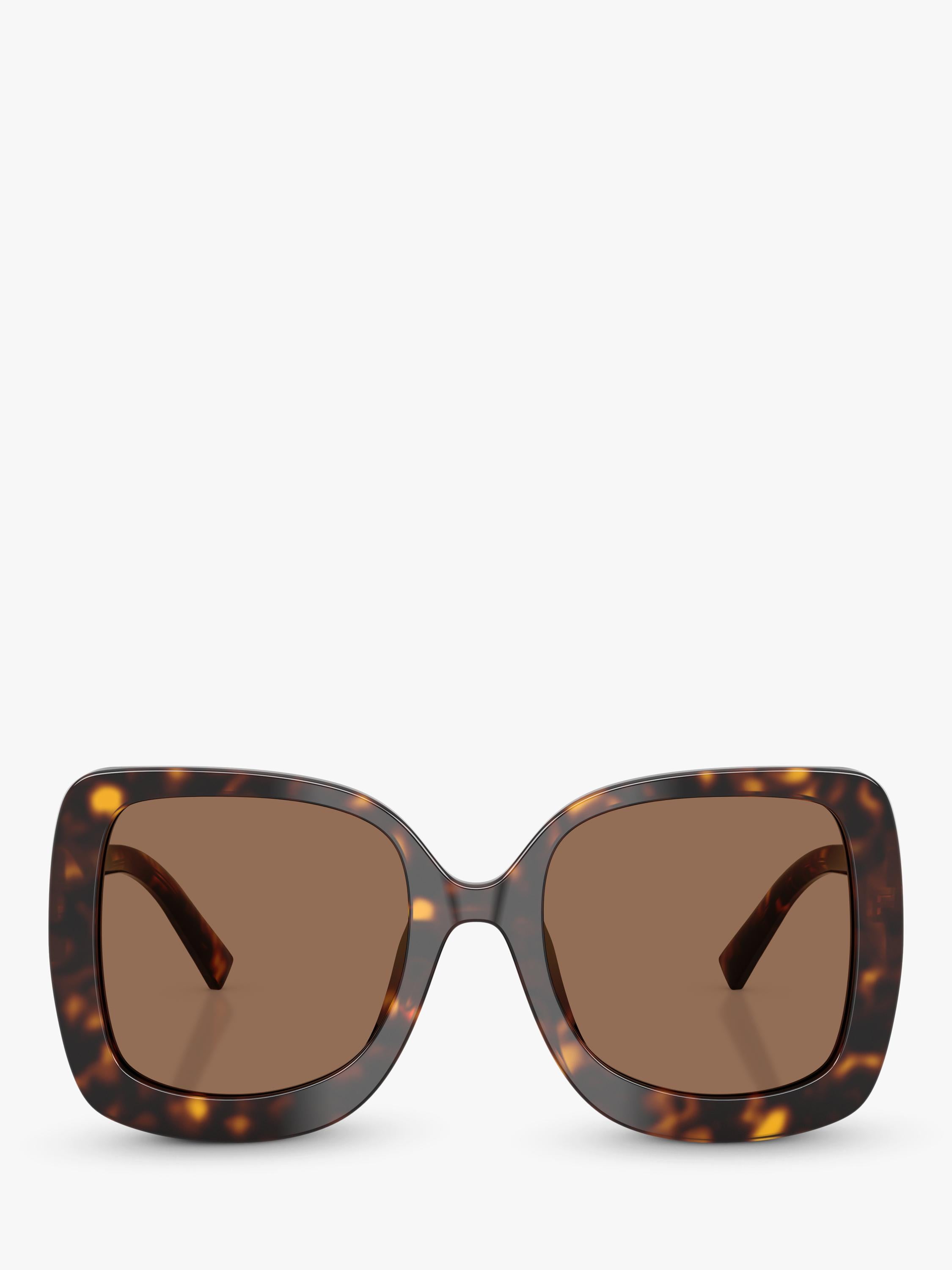 Dolce & Gabbana women's square sunglasses Havana/Brown 55mm (British brand)