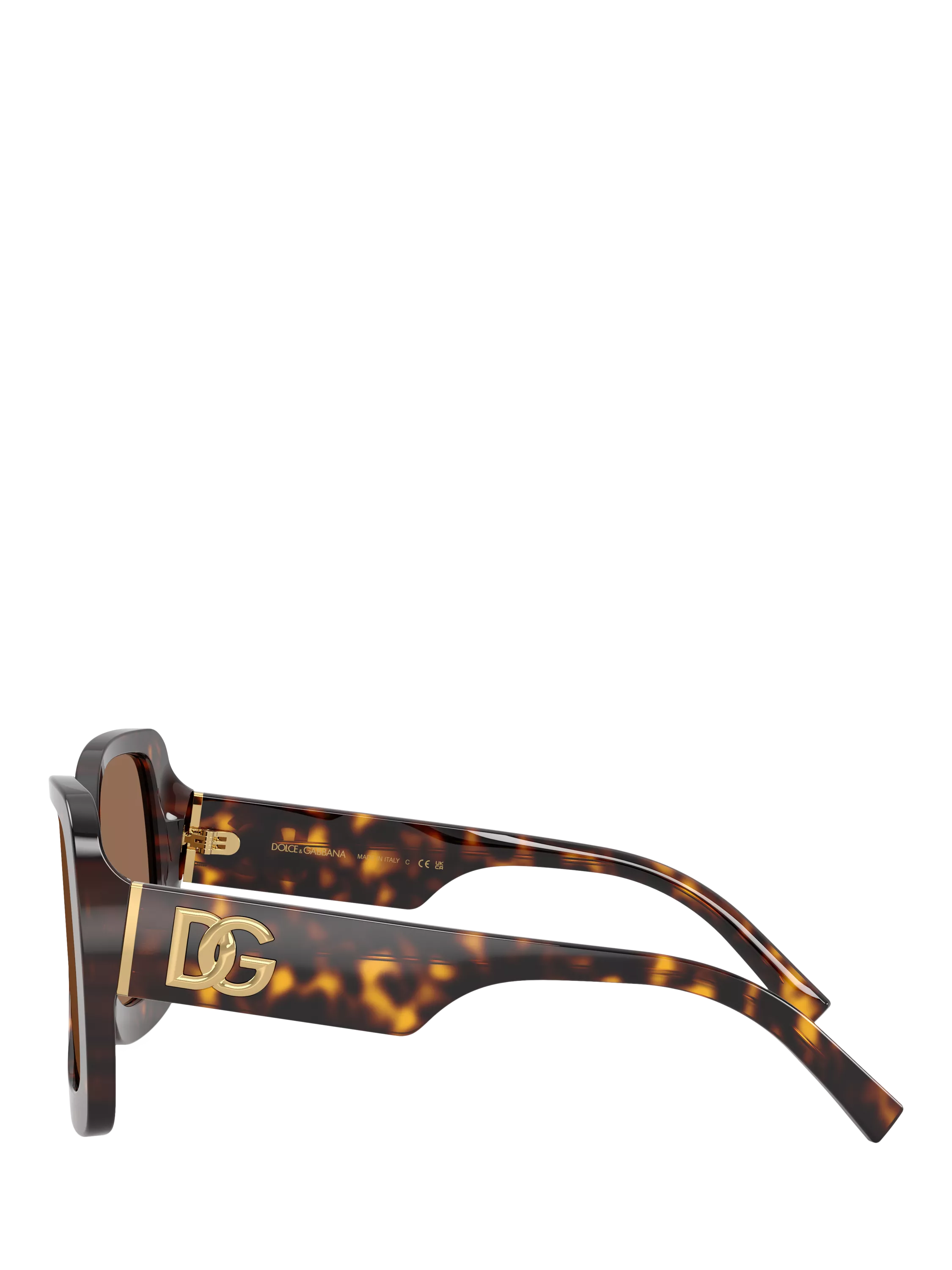 Dolce & Gabbana women's square sunglasses Havana/Brown 55mm (British brand)