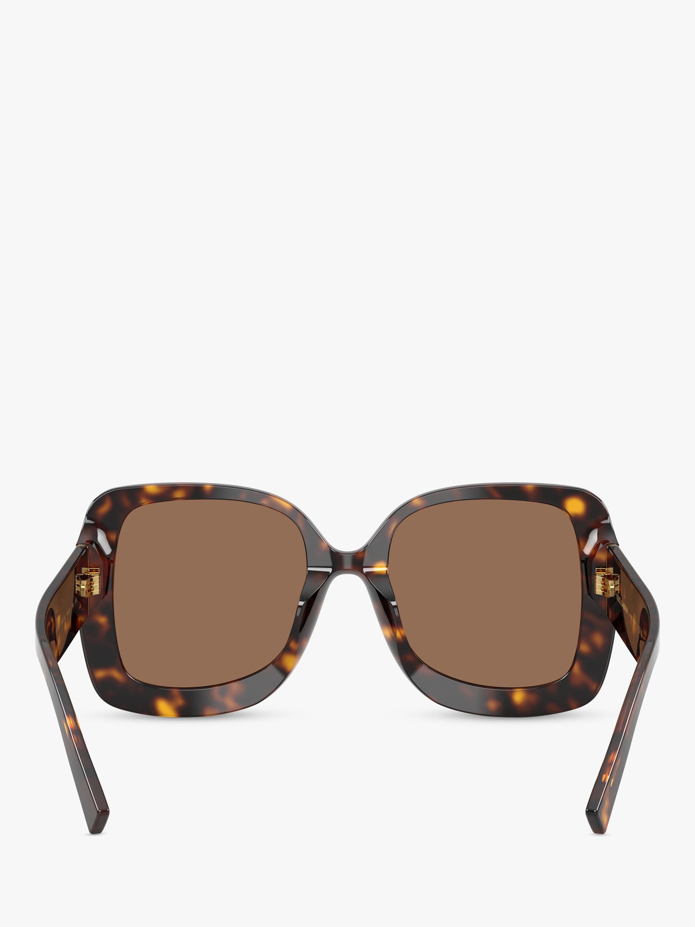 Dolce & Gabbana women's square sunglasses Havana/Brown 55mm (British brand)