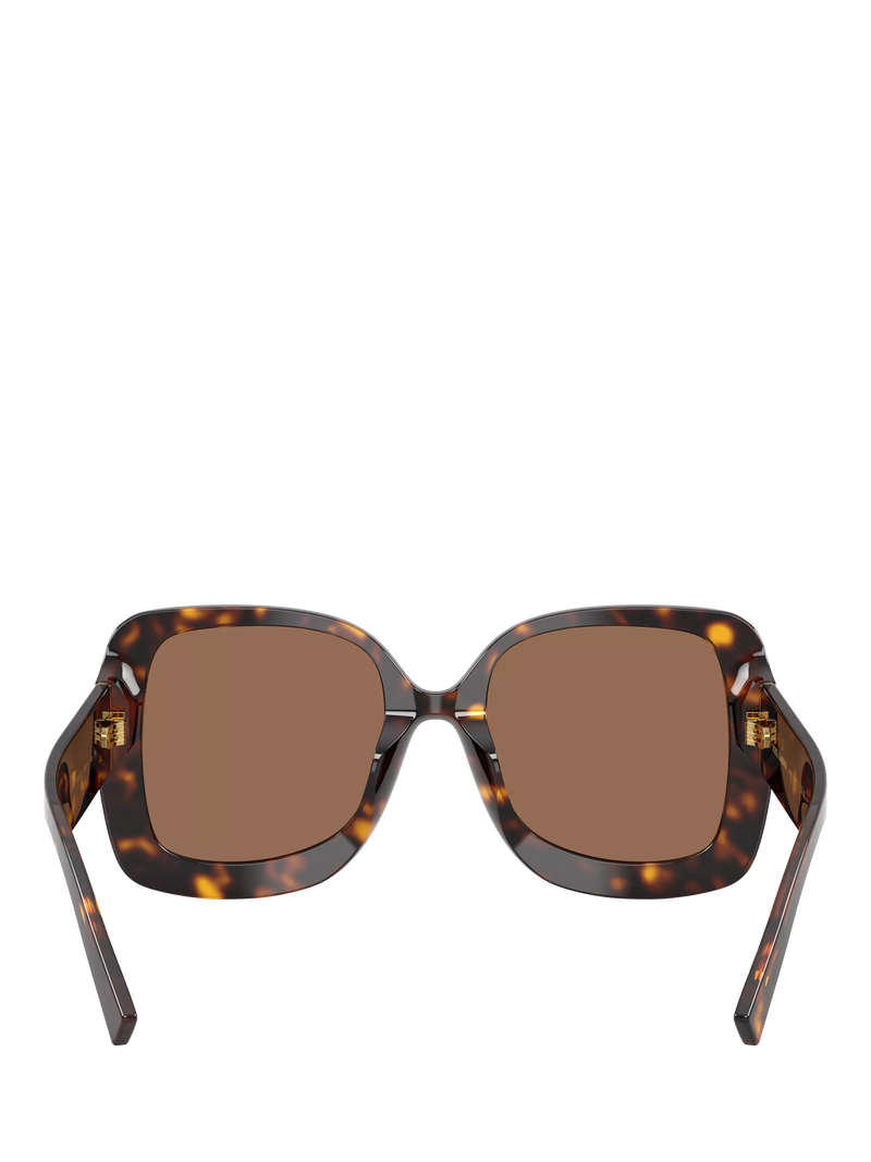 Dolce & Gabbana women's square sunglasses Havana/Brown 55mm (British brand)
