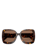 Dolce & Gabbana women's square sunglasses Havana/Brown 55mm (British brand)