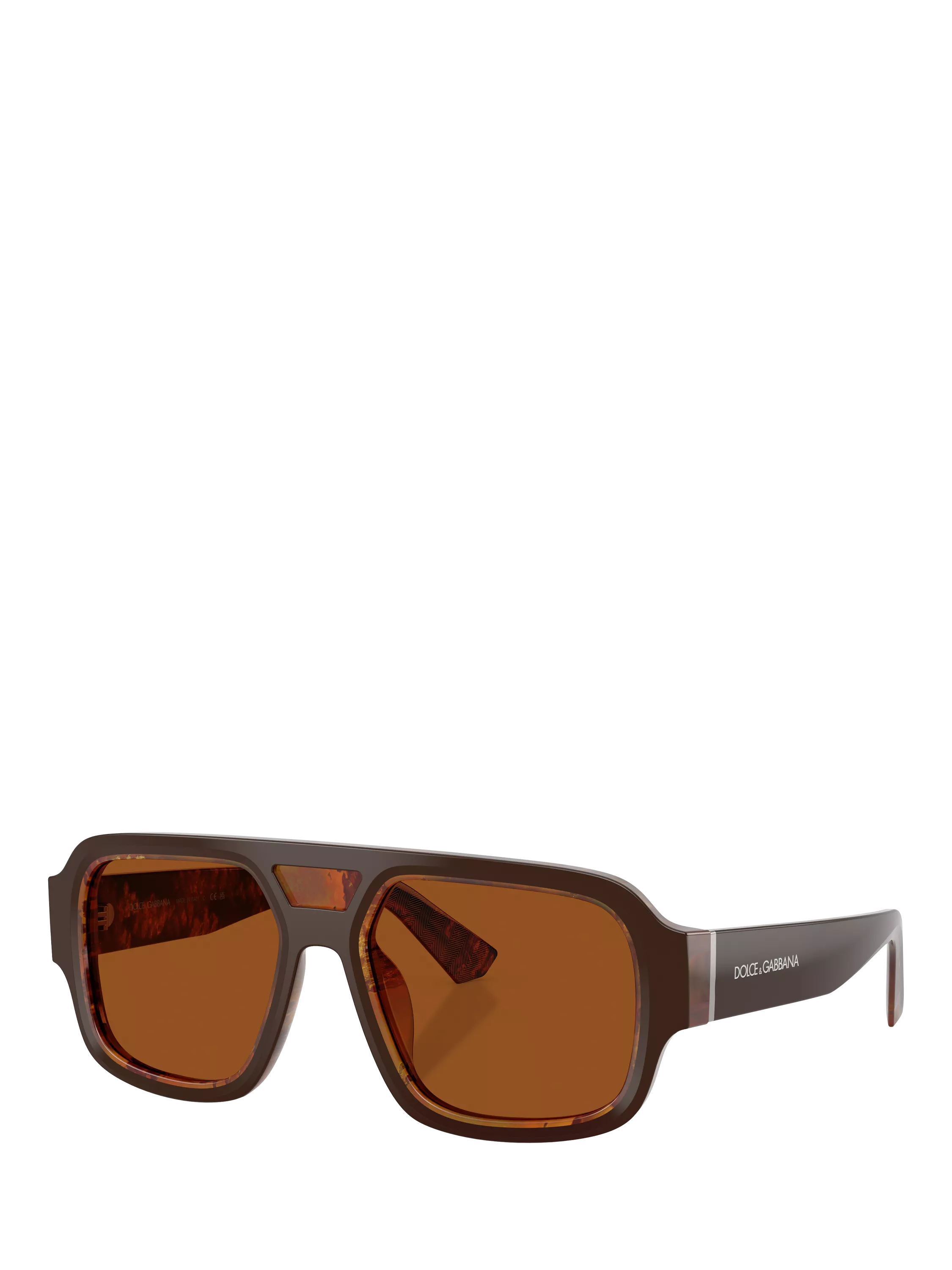 Dolce & Gabbana men's square sunglasses dark brown, imported from the UK