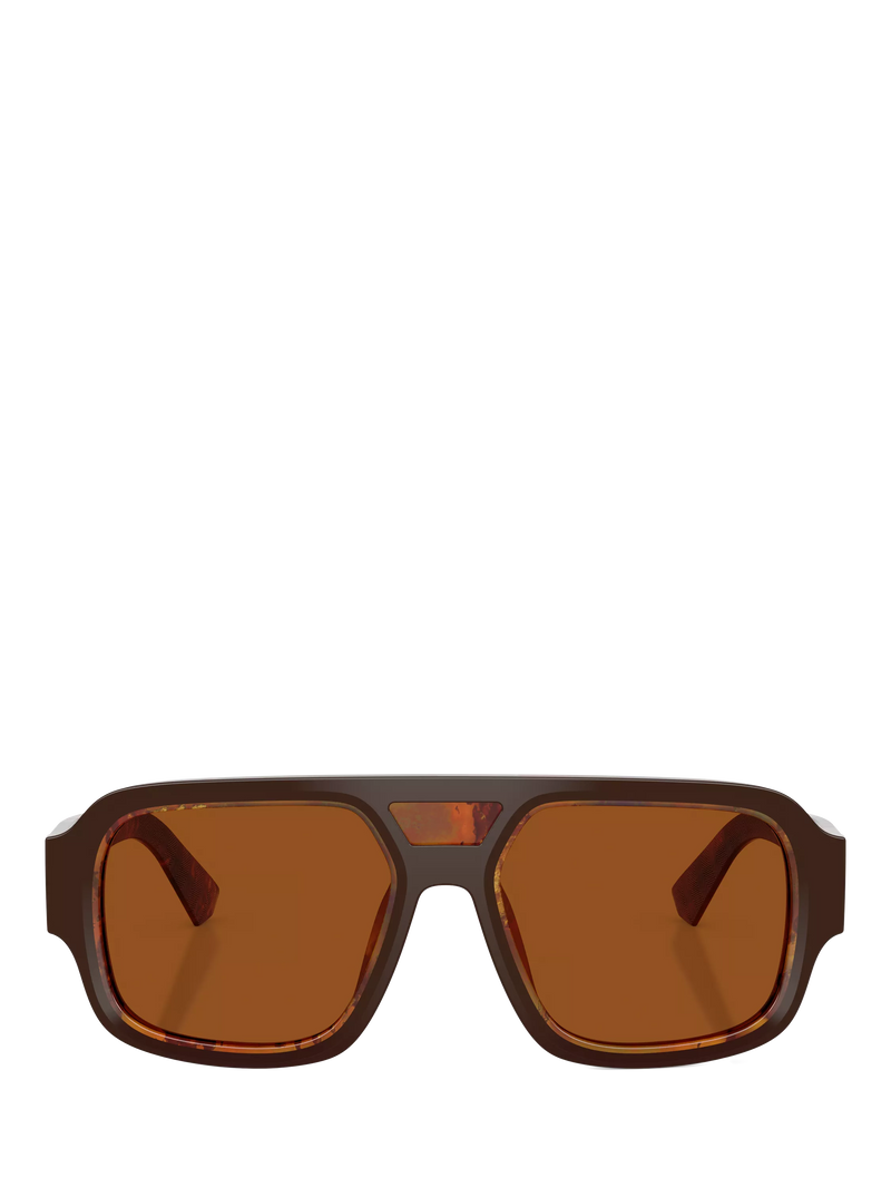 Dolce & Gabbana men's square sunglasses dark brown, imported from the UK