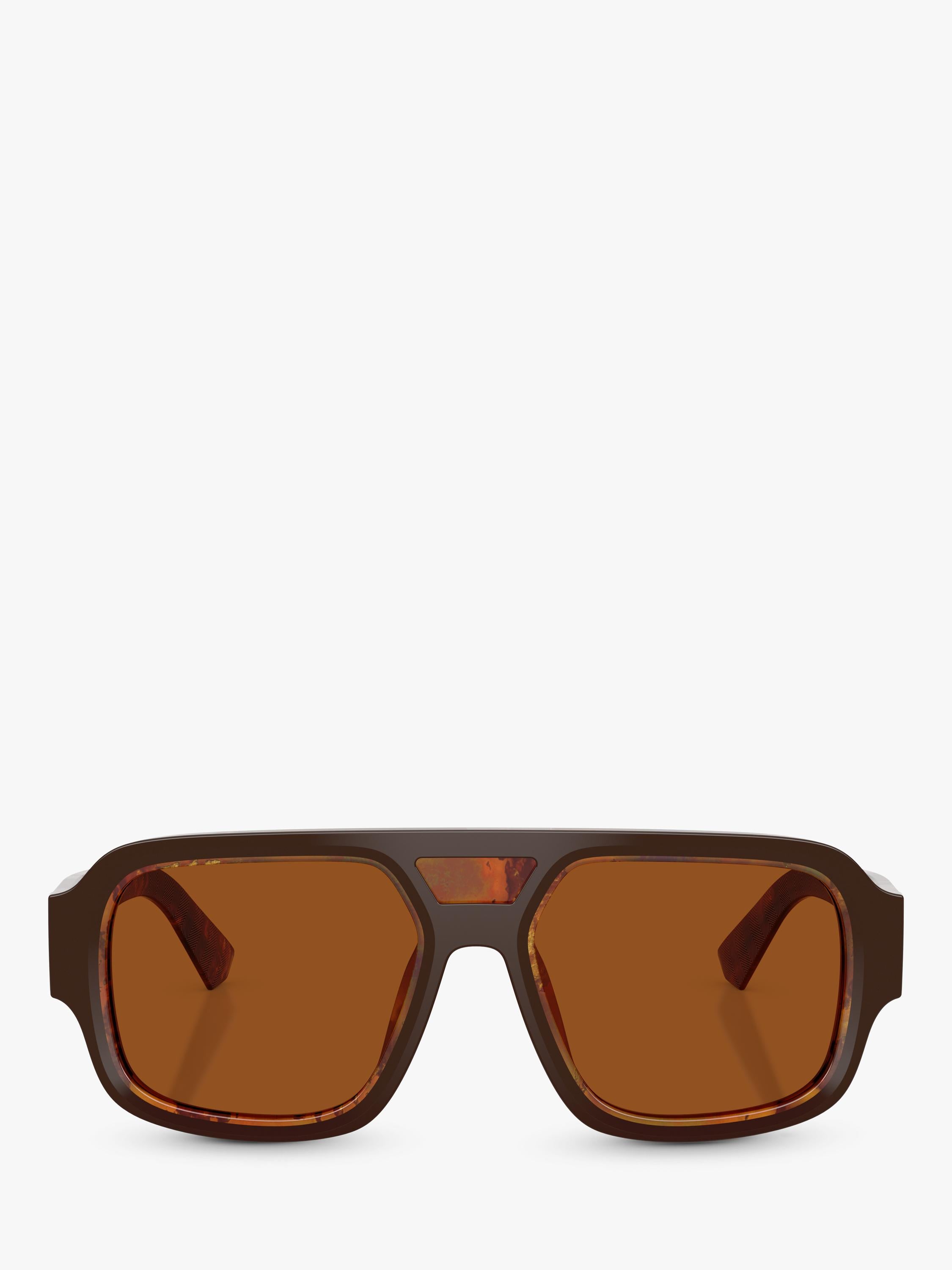 Dolce & Gabbana men's square sunglasses dark brown, imported from the UK