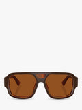 Dolce & Gabbana men's square sunglasses dark brown, imported from the UK
