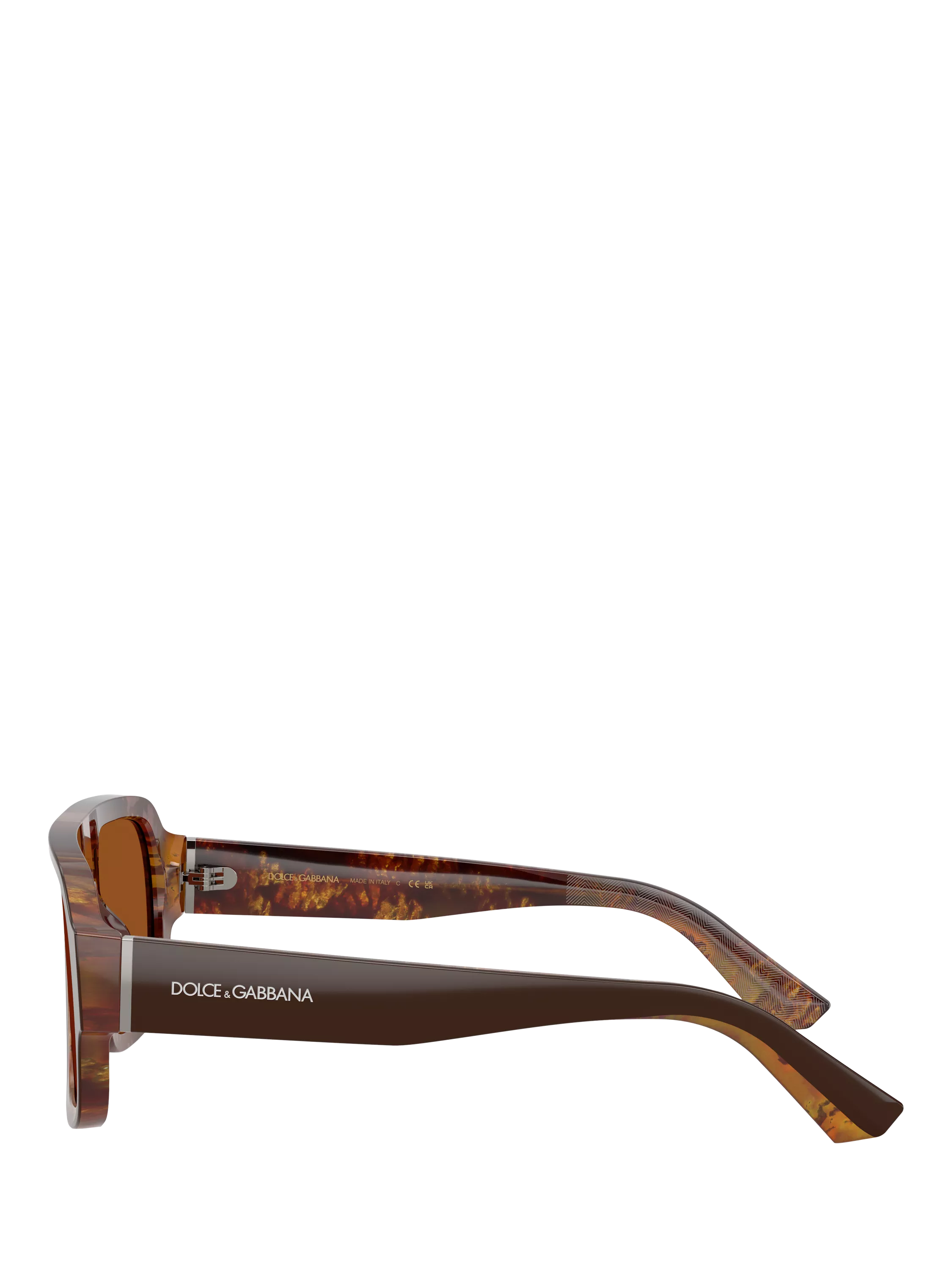 Dolce & Gabbana men's square sunglasses dark brown, imported from the UK