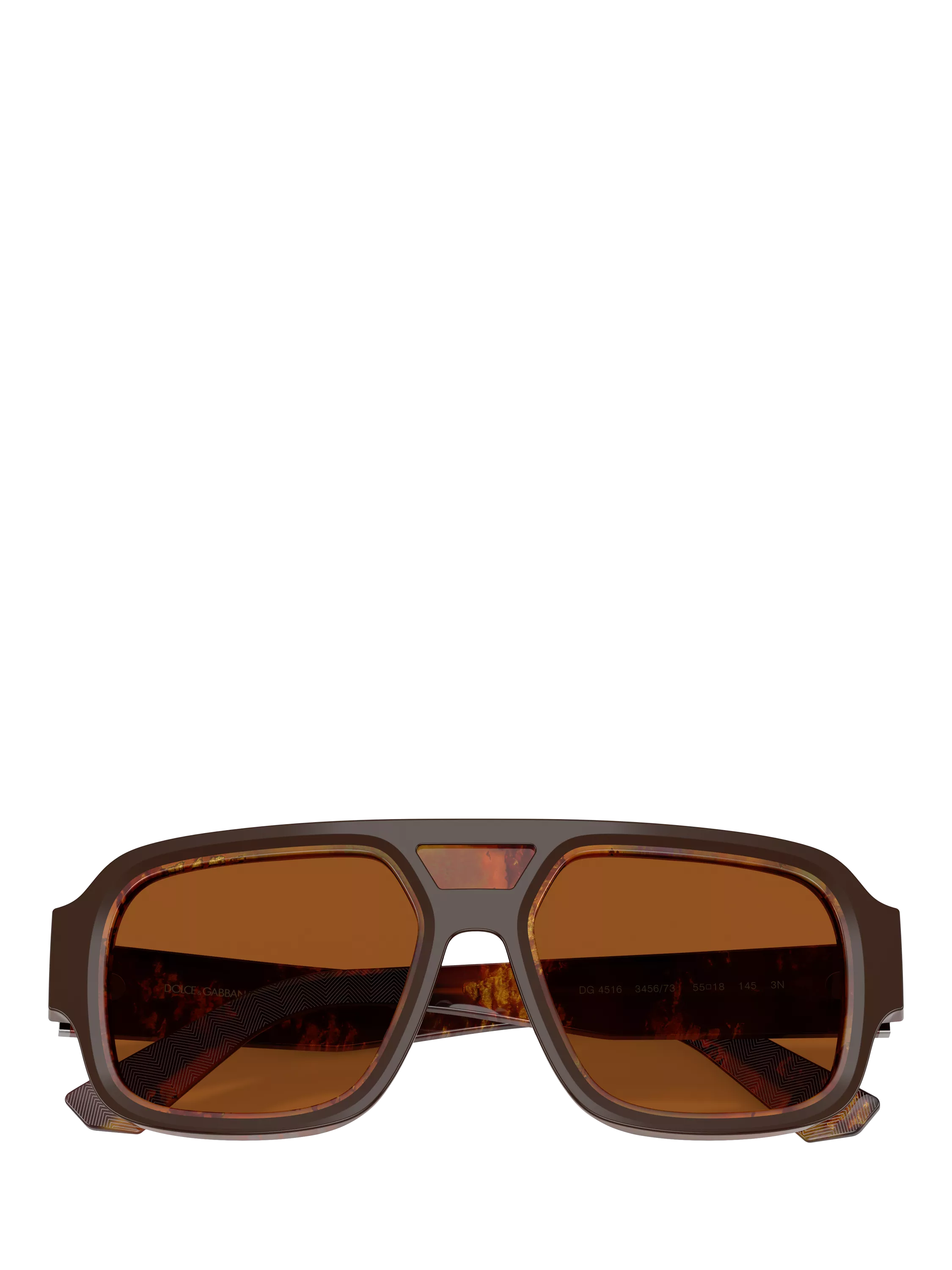 Dolce & Gabbana men's square sunglasses dark brown, imported from the UK