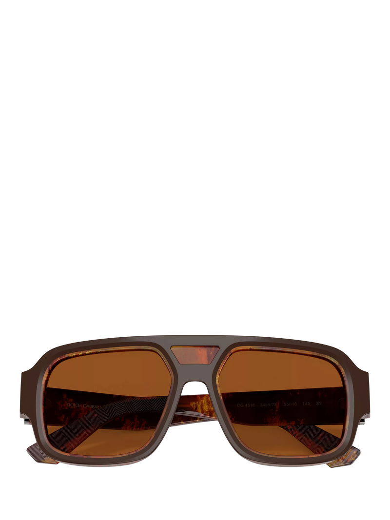 Dolce & Gabbana men's square sunglasses dark brown, imported from the UK