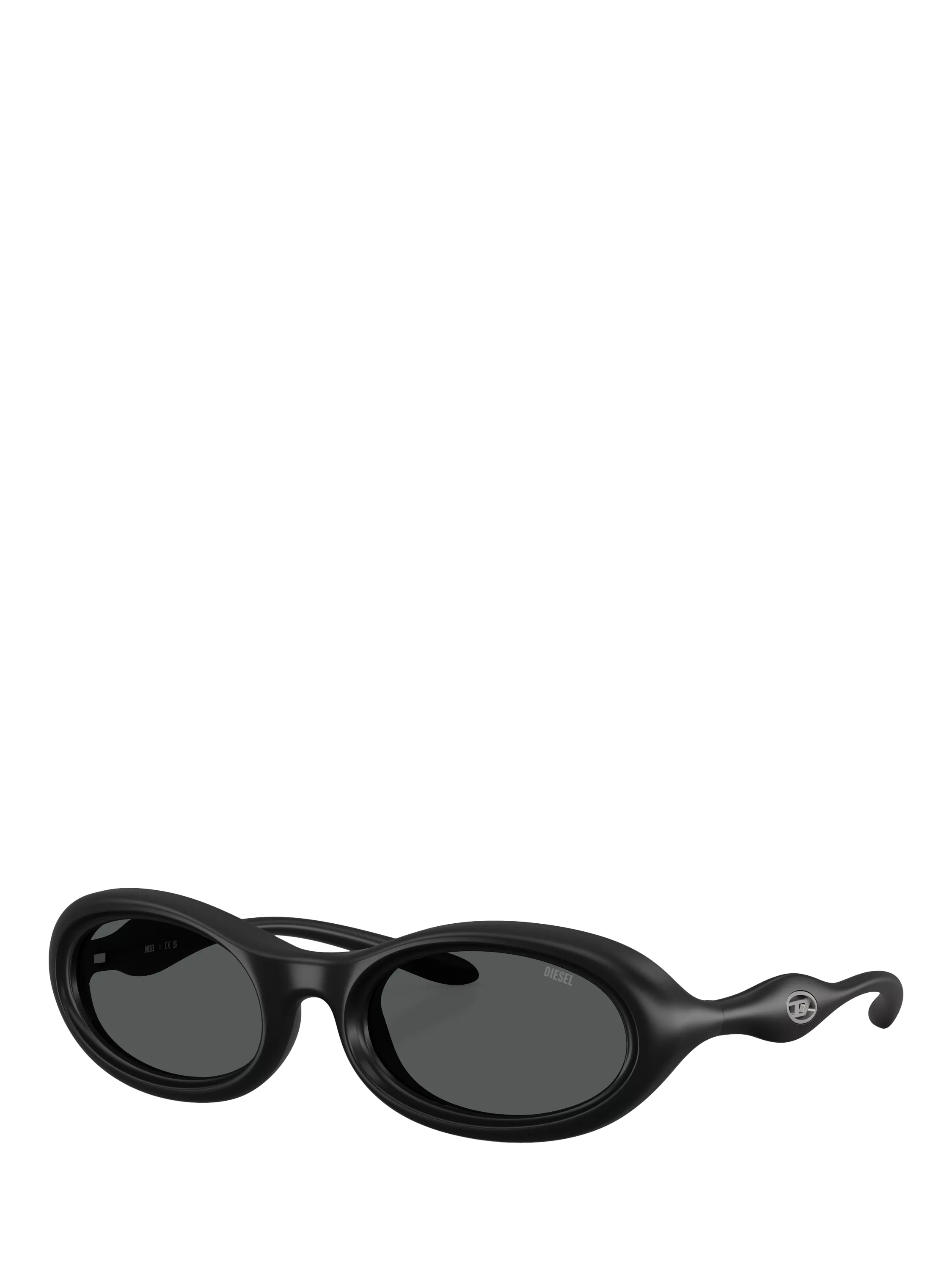 Diesel oval sunglasses matte black grey lenses (British brand)