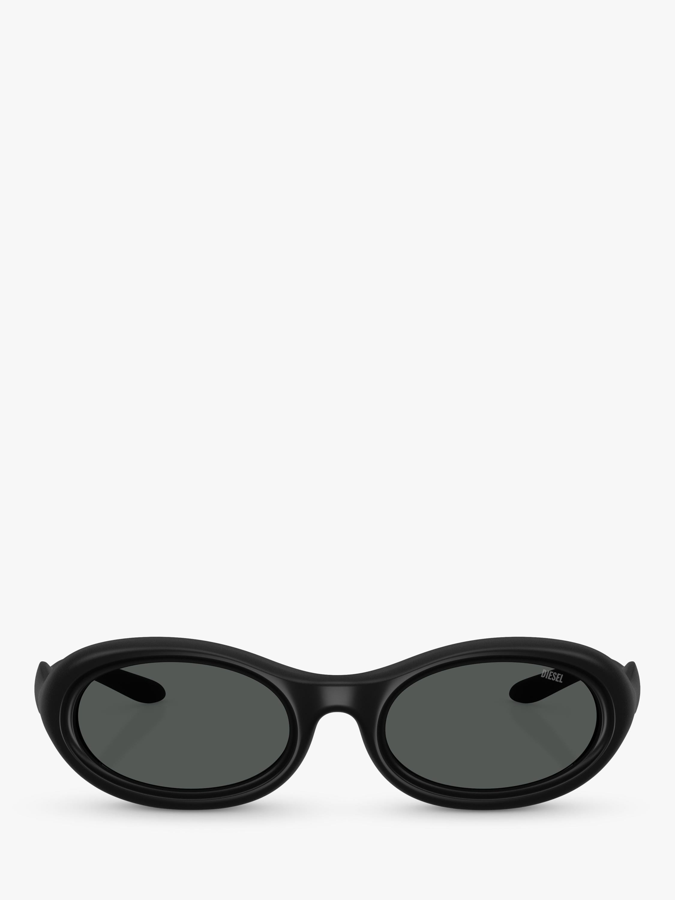 Diesel oval sunglasses matte black grey lenses (British brand)
