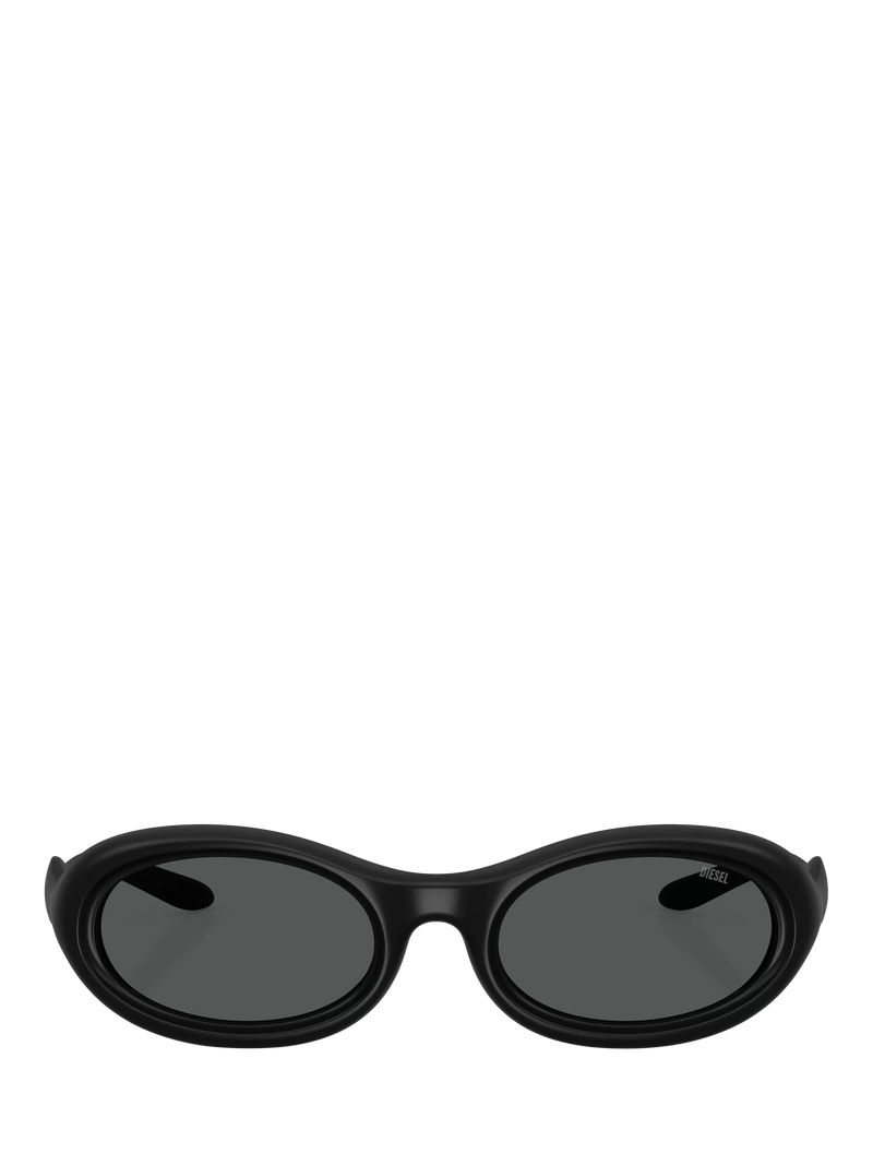 Diesel oval sunglasses matte black grey lenses (British brand)