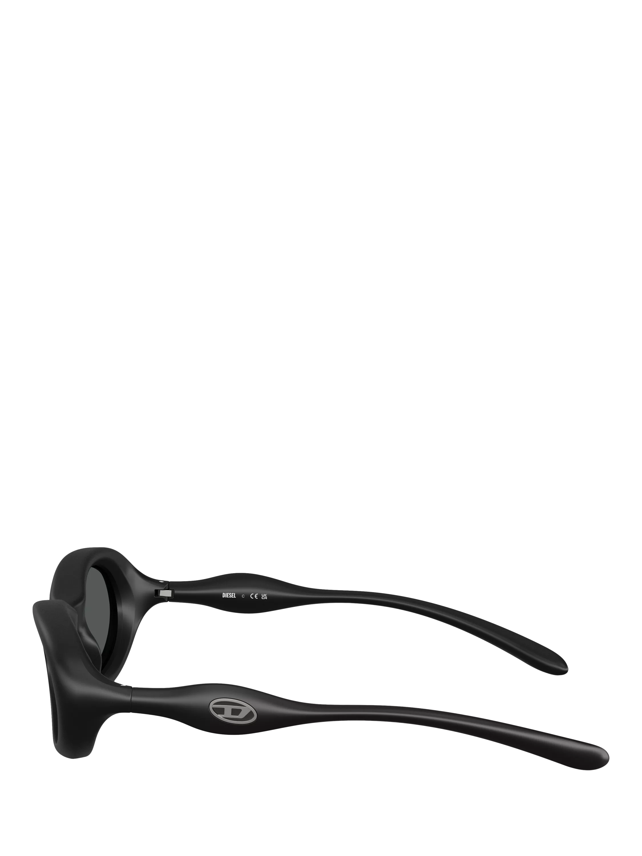 Diesel oval sunglasses matte black grey lenses (British brand)