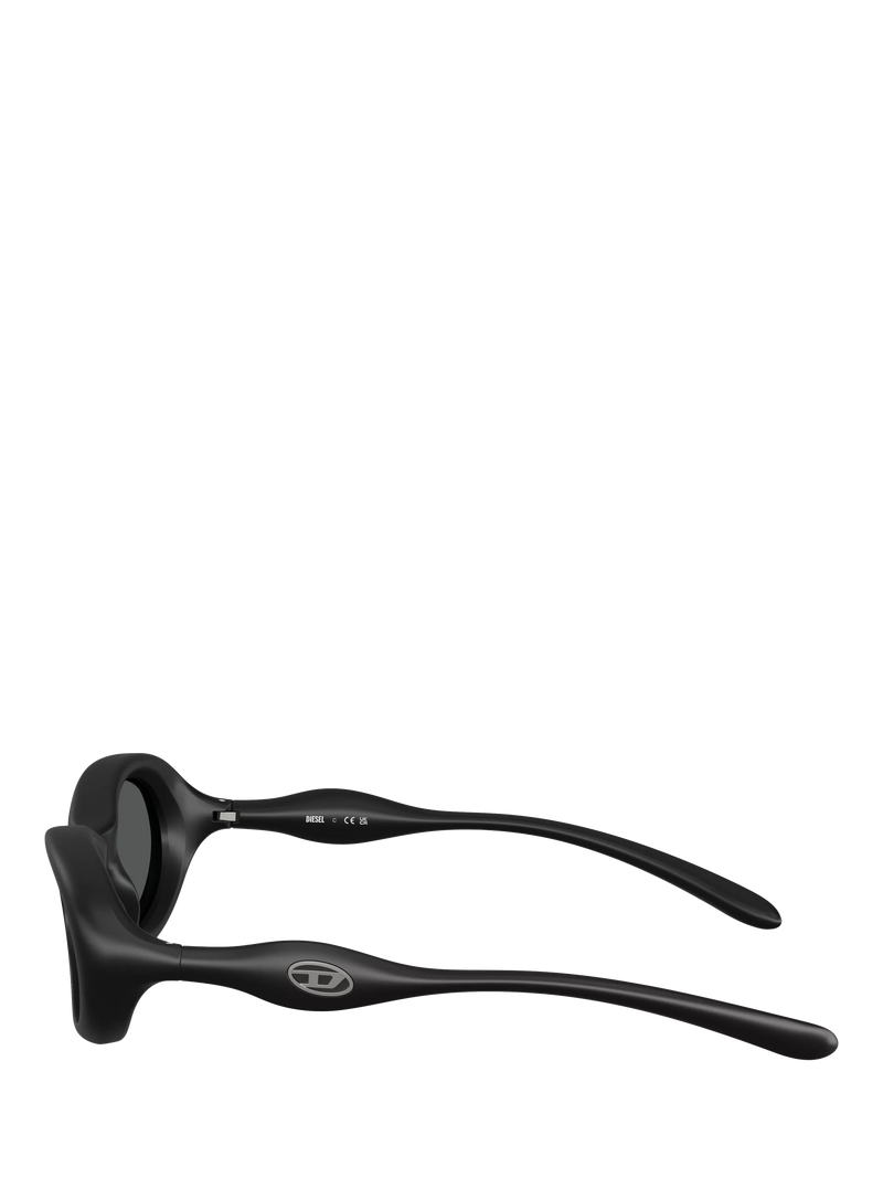 Diesel oval sunglasses matte black grey lenses (British brand)