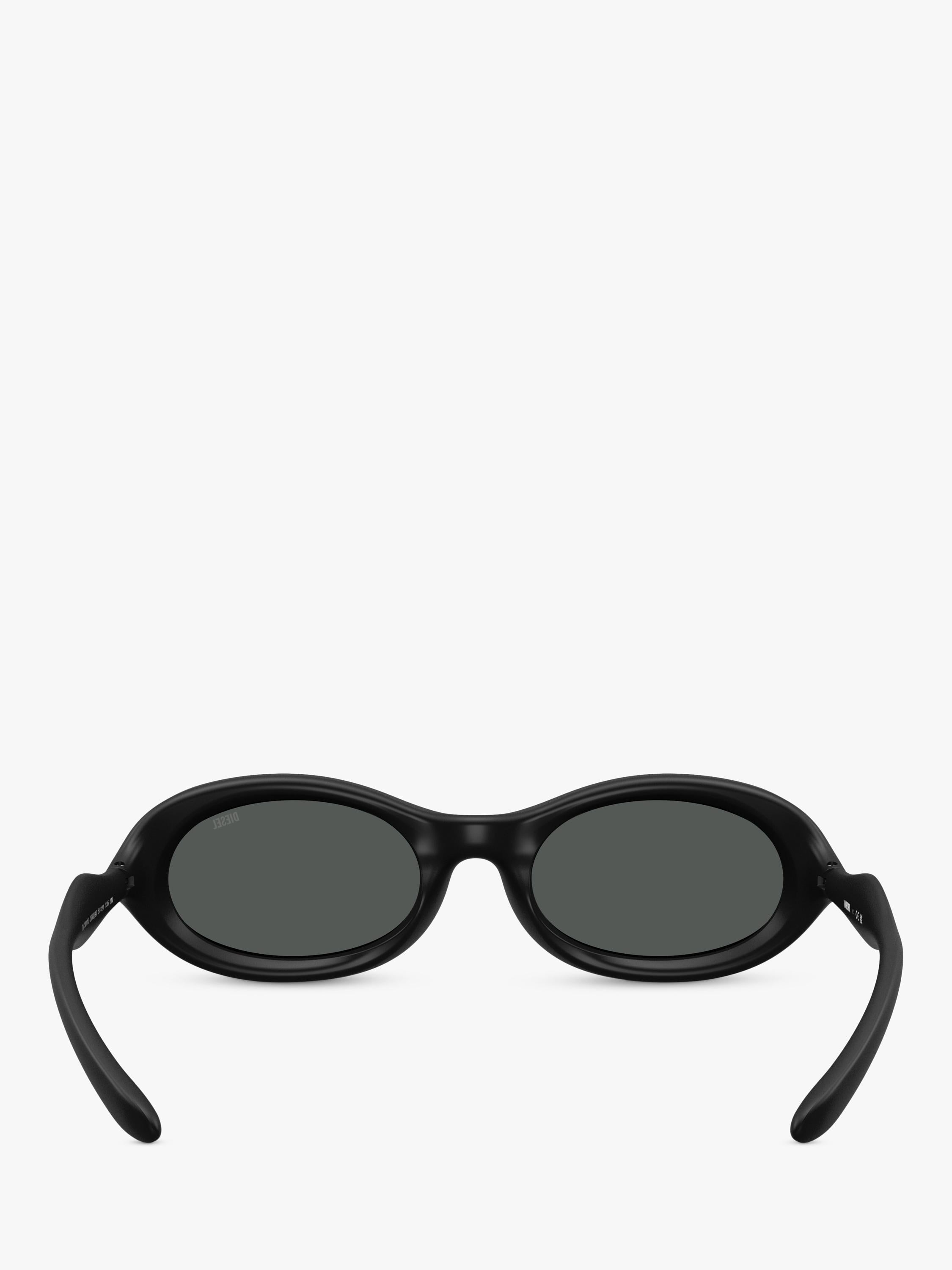 Diesel oval sunglasses matte black grey lenses (British brand)
